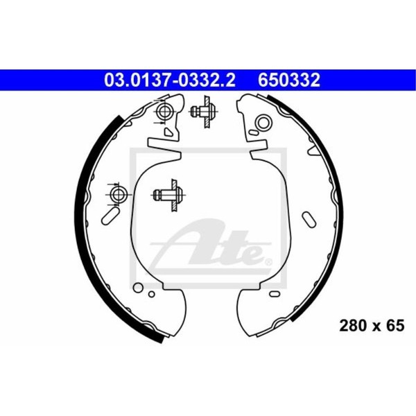 ATE Bremsbackensatz Bremsbacken Hinten FüR Ford Transit Kasten E_ _-image