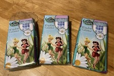 3 rideaux cantonnières de fenêtre verts Disney Fées neufs avec papillons violets neufs dans leur emballage