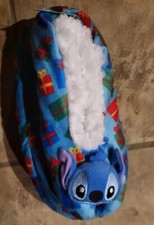 NEW Lilo  Stitch Disney Christmas fuzzy slipper socks womens 7-9.5 holiday NWT