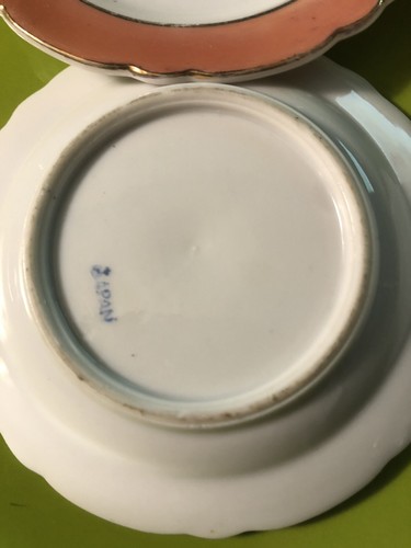 4 Ceramic Miniature Plates with Roses Made in Japan - Foto 8 di 9