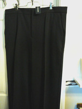 "SALE" NWT Lands End Ladies 16 Sleek Wide Leg True Navy Dress Slacks-8"Mid-Rise-