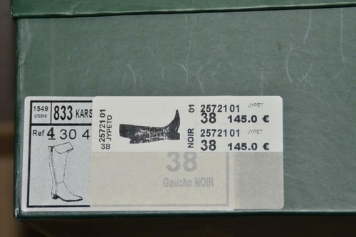 Bottes cuissardes en cuir noir KARSTON P 37 1/2 - Picture 11 of 11