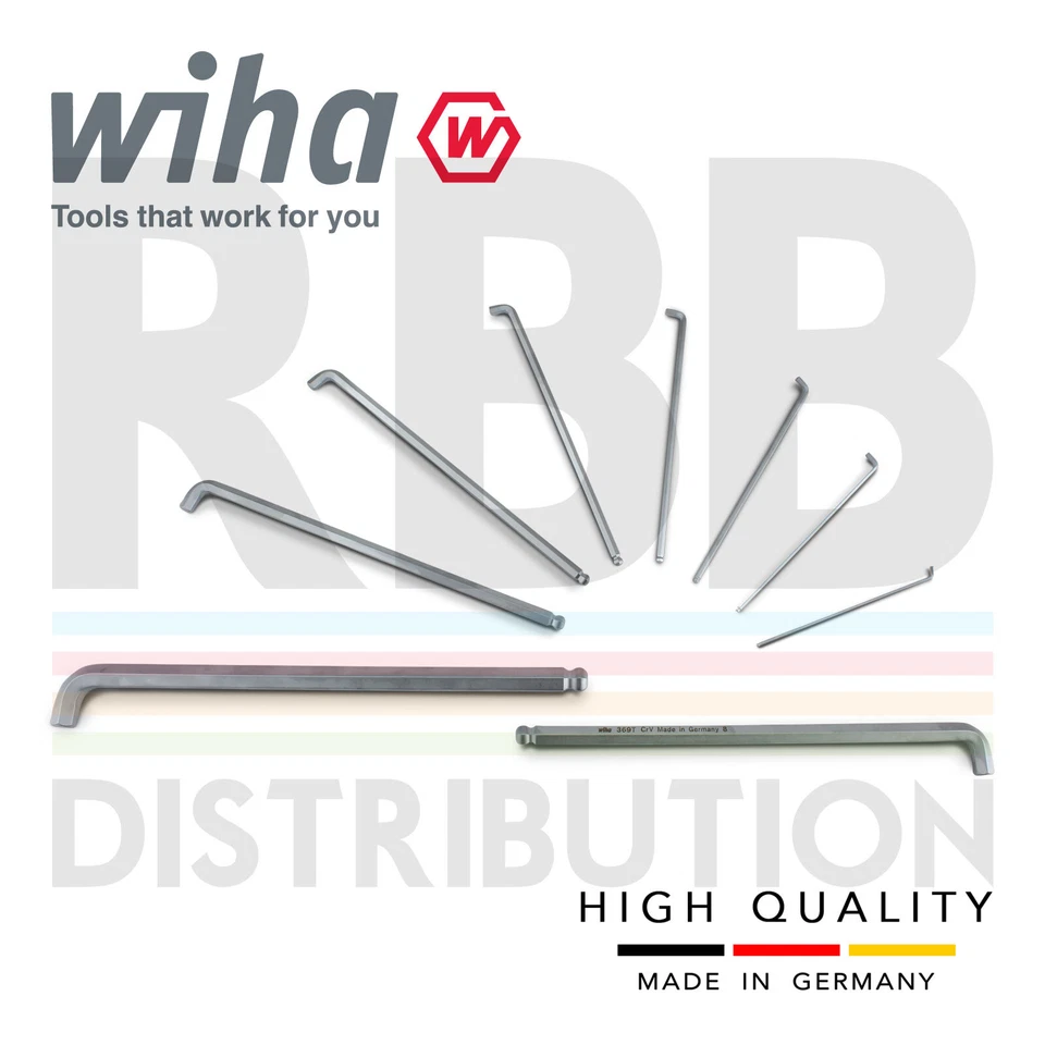 Wiha 35480 L-key Hex Allen key ProStar Sliding Holder 9pcs Ball End Hexagon - Image 3 of 4