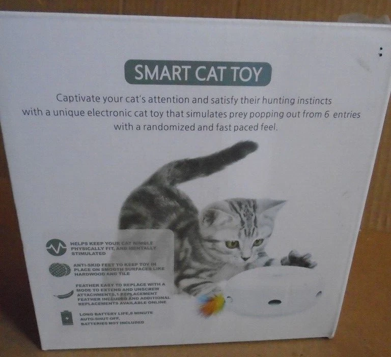 Smart Cat Toy Interactive Feather Toy for Cat NEW....Open Box (battery operate)