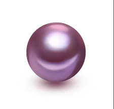 Huge 12mm natural south sea genuine purple lavender round loose pearl undrilled