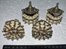 Ceramic Rotary Switch 6 pole 3 pos.Set of 4. NOS