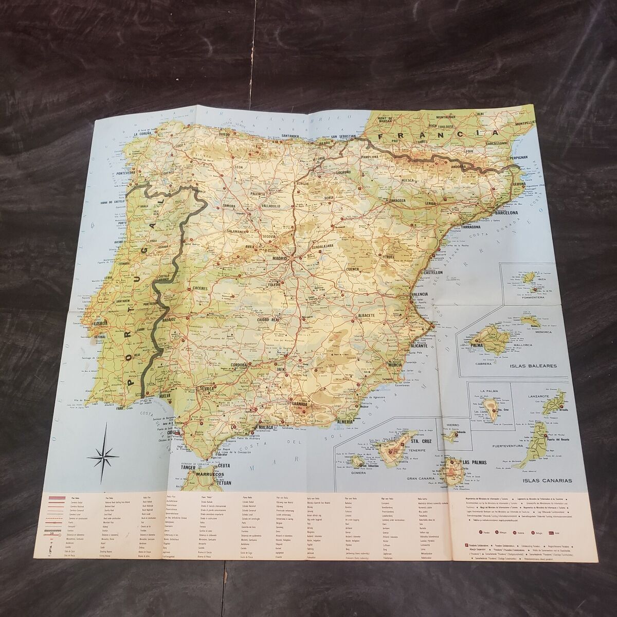 Espana Mapa General De Carreteras General Map of Spain Roads