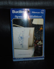 NIP BUCILLA SPECIAL EDITION PAIR OF STAMPED PILLOWCASES BUTTERFLY WONDER 63203