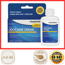 HealthWise Maximum Strength Lidocaine Cream  Numbs Away Pain  Long-Lasting ...