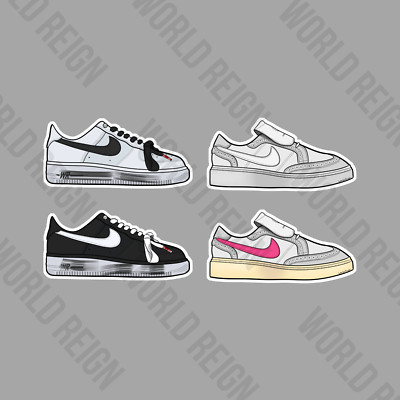 G-Dragon PEACEMINUSONE x Nike Air Force Vinyl Sticker | Kwondo Sneaker Stickers