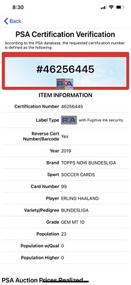 🔥🔥 ERLING HAALAND PSA 10 2019 Topps NOW Rookie RC #99 Low 🔥🔥 ERLING HAALAND PSA 10 2019 Topps NOW Rookie RC #99 Low