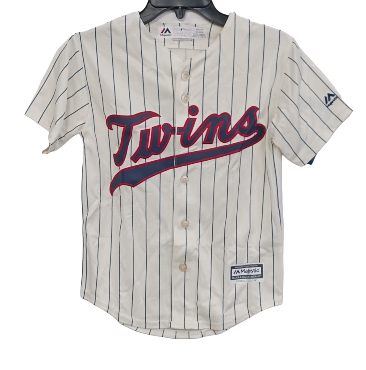 Majestic Youth Minnesota Twins Dozier Alternate Cool Base Jersey - Tan,  Small 8