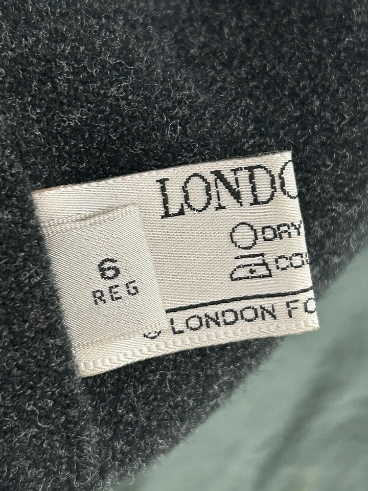 Gabardina London verde niebla forrada de lana con capucha y cinturón para mujer talla 6 regular Foto 4 de 4