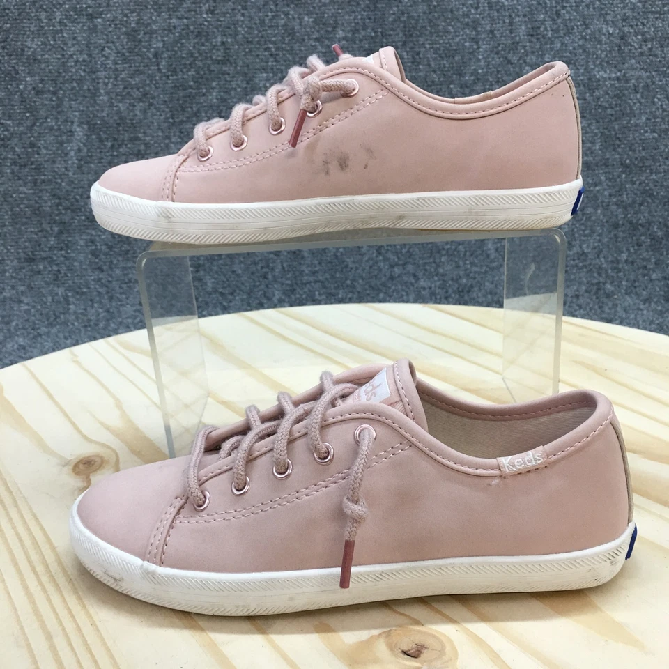 Zapatos Keds Juveniles 1 M Starserve Informales Tenis Cómodos Rosa Con Cordones Parte Superior Baja Foto 2 de 4