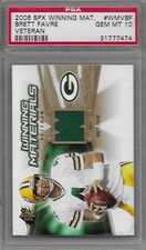 2006 SPX WINNING MATERIALS VETERAN PSA 10 Brett Favre Green Bay Packers JERSEY