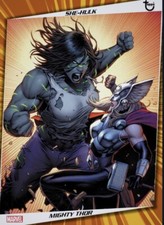 [DIGITAL CARD Topps Marvel She-Hulk Mighty Thor Big Brawler 21 Fisticuffs Orange