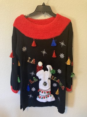 Ugly Christmas Sweater La La Llama Size 