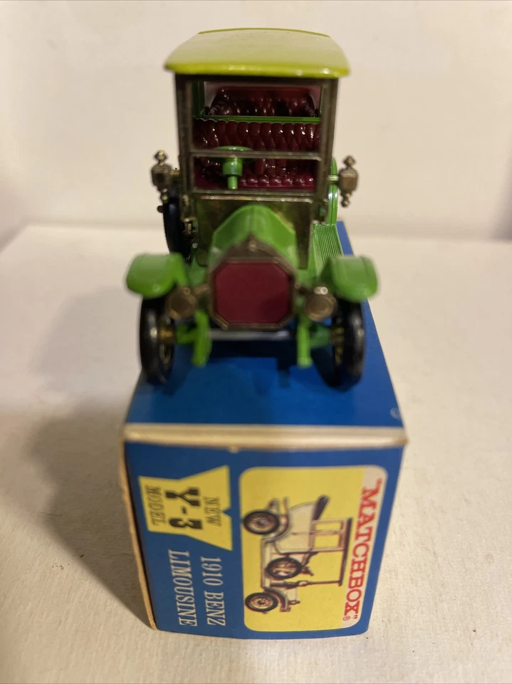 vintage 1965 matchbox Models of Yesteryear 1910 Benz Limousine Y-3 Green Variant - Image 4 of 4