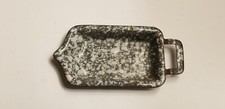 VINTAGE ANTIQUE TOY CHILDS GRANITEWARE GRANITE WARE MINIATURE handled tray
