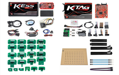 KESS V2 RED Master V5.017 / KTAG V7.020 online / BDM-Frame / 22 BDM-Adapter