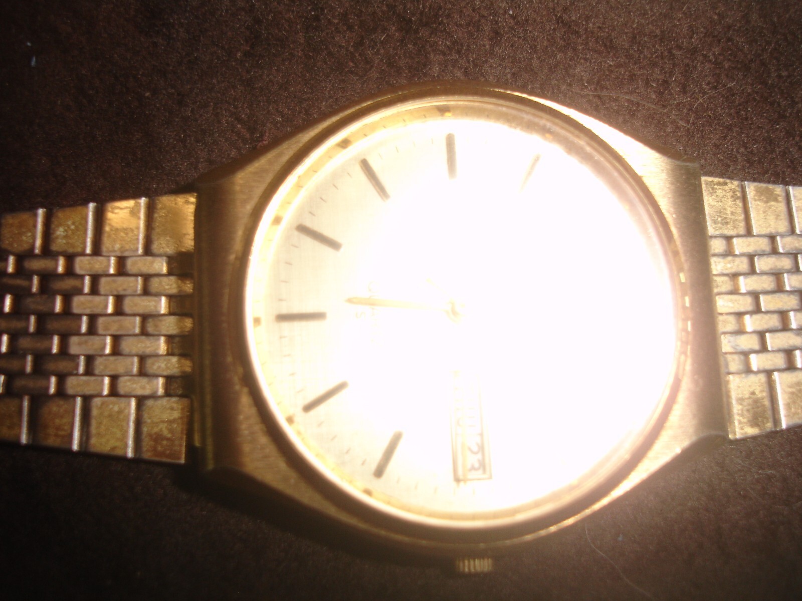 Omega Seamaster Quartz Day Date Gold Omega Seamaster Quartz Day Date Gold