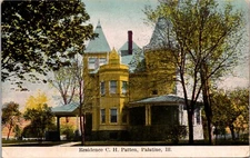 Palantine lIllinois Home of C.H. Patten c.1907-1915 Vintage Postcard       28112