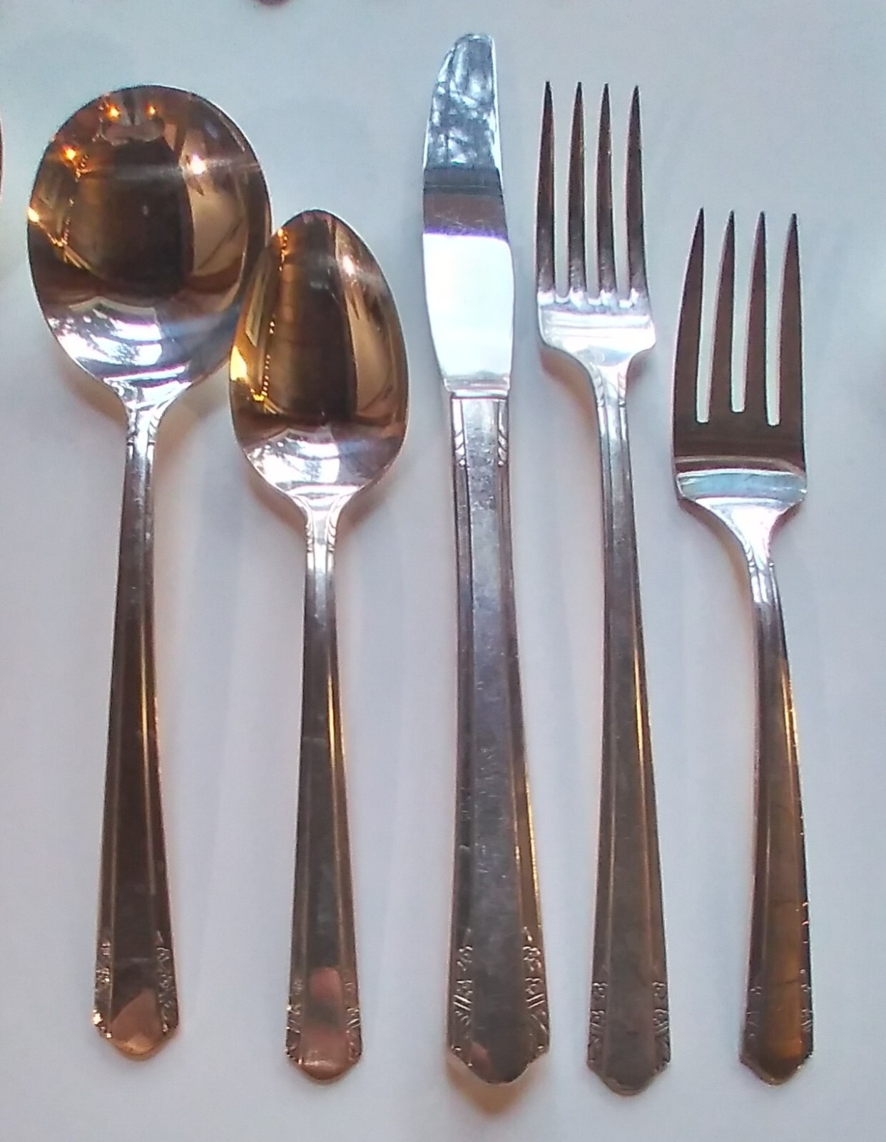VTG WM ROGERS Sectional VISTA Oneida Ltd SILVERPLATE 40 Pc Flatware 8