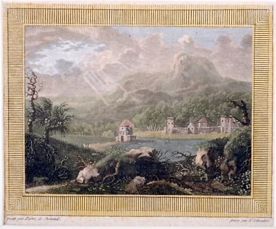 Stahlstich "Le soleil Caché" von F. Schroeder nach Pierre de Bemmel um 1800/1840 - Bild 1 von 4