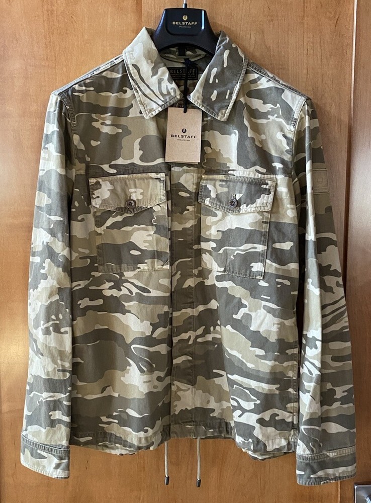 Belstaff Recon Camo Overshirt Jacket for Men Size US 46