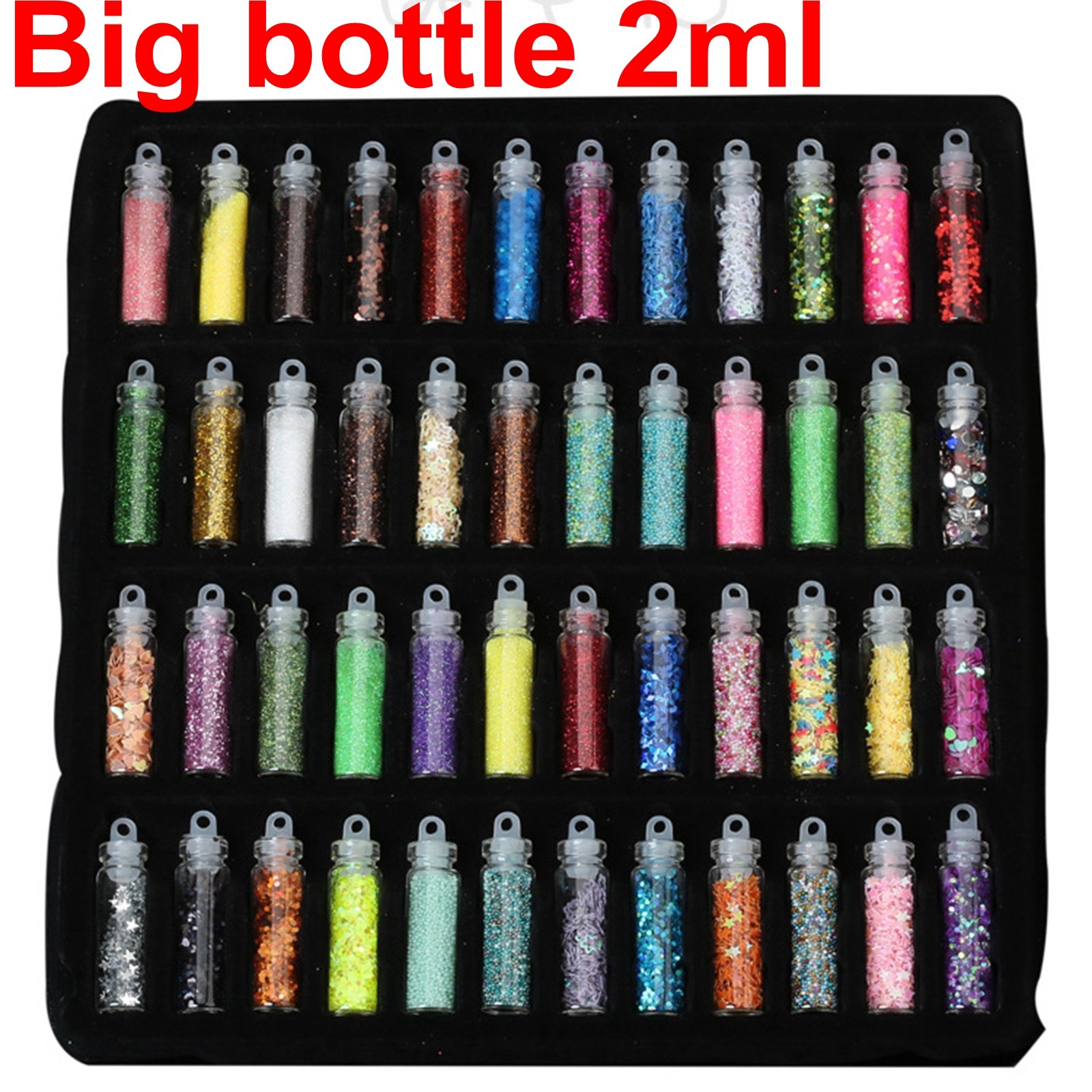 Mini Nail Art Charms Sequin Glitter Powder Caviar Beads Set 