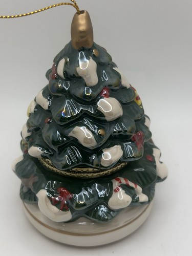 Mr. Christmas Hinged Christmas Tree Ornament Music Box Revolving Train - Picture 6 of 9