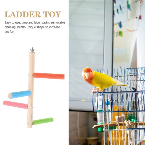 Wood Bird Perch Stand Parakeet Perch Stand Bird Cage Wooden Standing Perch New - Picture 5 of 12