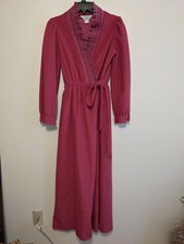 Sears At HomeWear VINTAGE pink Robe small 8-10 USA