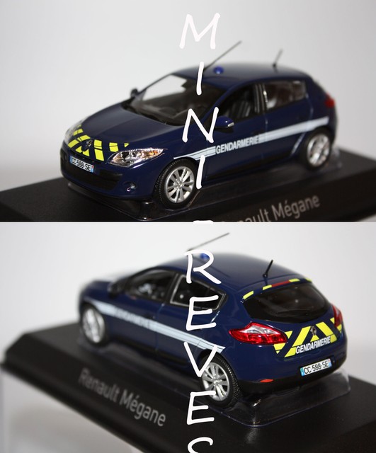 NOREV RENAULT MEGANE BERLINE GENDARMERIE YELLOW STRIPPING 2012 au 1//43°