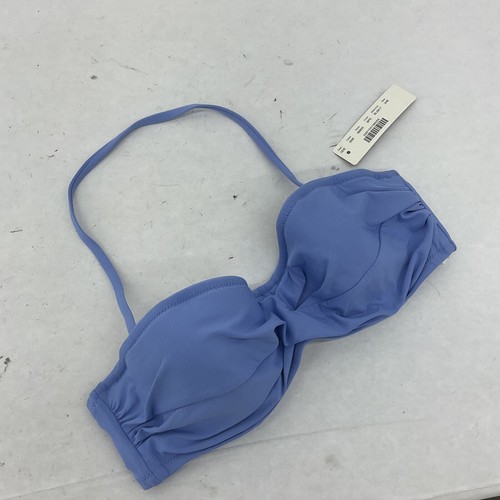 J.Crew Halter Bandeau Bra 34B Dusty Blue NWOT Polyamide Women's - Picture 2 of 7