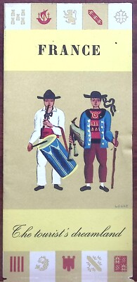 1950s FRANCE THE TOURIST'S DREAMLAND ADVERTISING TRAVEL BROCHURE Z6703