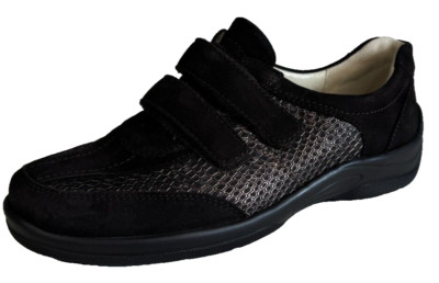 Waldläufer Hesna Denver Oxy nuba Damenhalbschuhe Klett Sommer schwarz 37,5 42