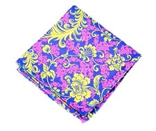 Lord R Colton Masterworks Pocket Square - Kyoto Orchid Floral Silk - 75 New
