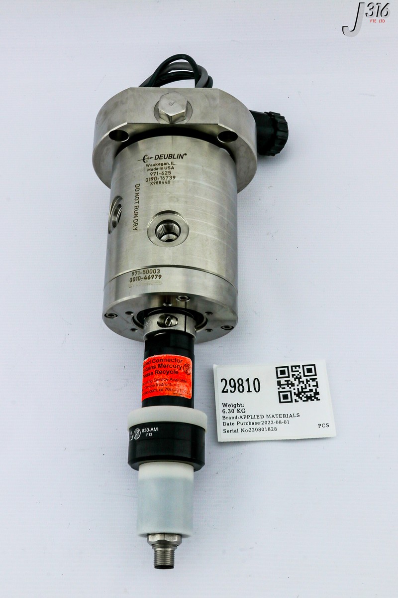 29810 APPLIED MATERIALS ROTARY UNION ASSY,0010-46979,DEUBLIN 971