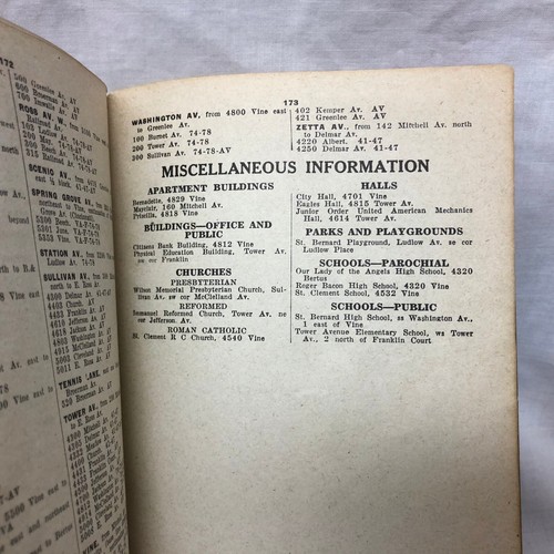 Folleto Arrow Street Guide 1946 vintage Cincinnati Ohio - Imagen 7 de 15