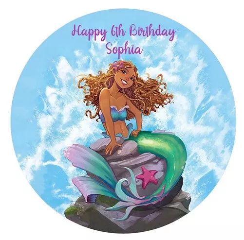 Little Mermaid Cake Topper Princess Topper Mermaid Birthday 