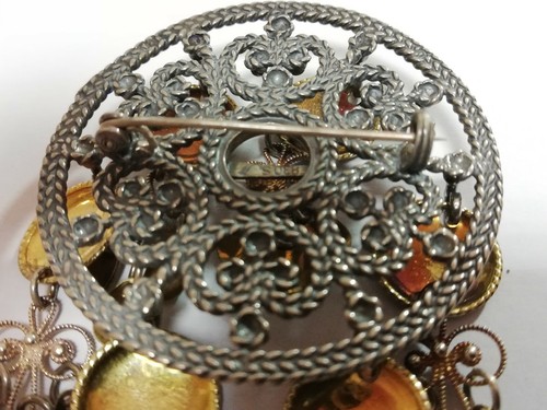 Vintage Silver 830 & Gilt Norwegian Solje Brooch Sylvsmidja of Voss cca 24.8gr - Picture 7 of 12