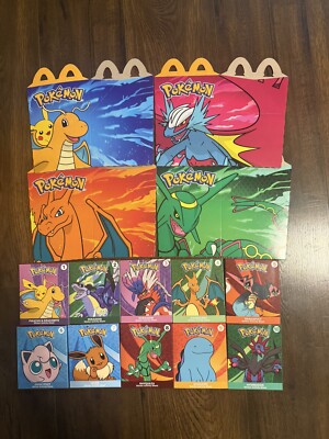 McDonalds 2025 Pokemon Dragon Discovery Complete set of 10/w New/unused Meal Box