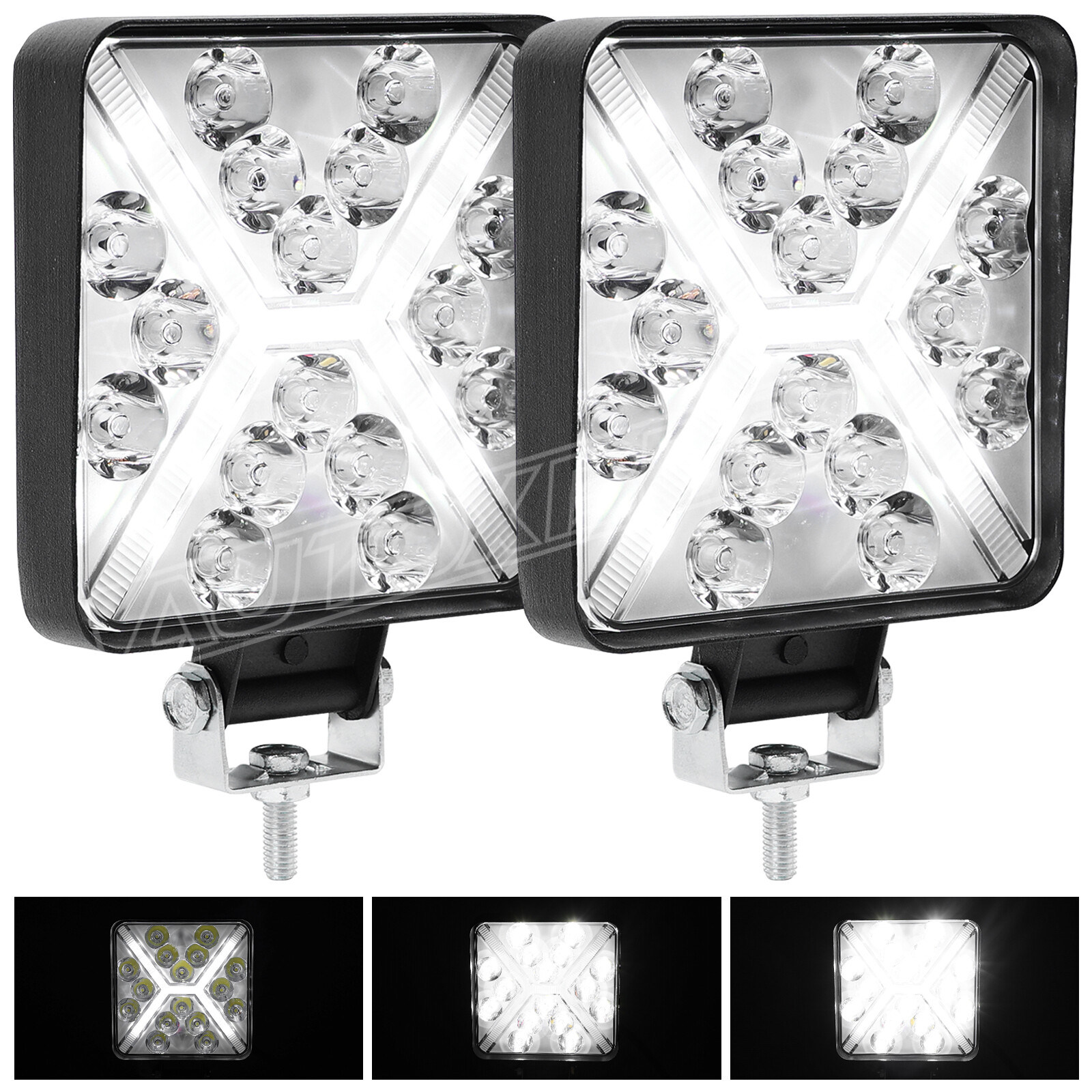 4 inch 120W LED Work Light Bar Flood Fog Lamp Offroad Driving Truck SUV ATV 4WD