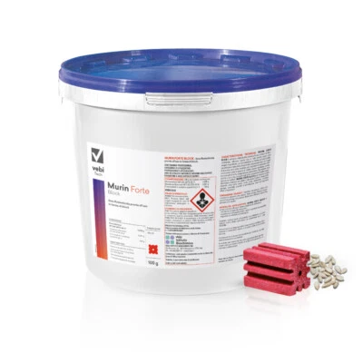 Vebi MURIN FORTE BLOCK ESCA veleno pronto uso stazioni topi ratti 5 KG