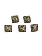 Square metal Kilt jacket buttons 14mm and 18mm various finishes pack of 5
