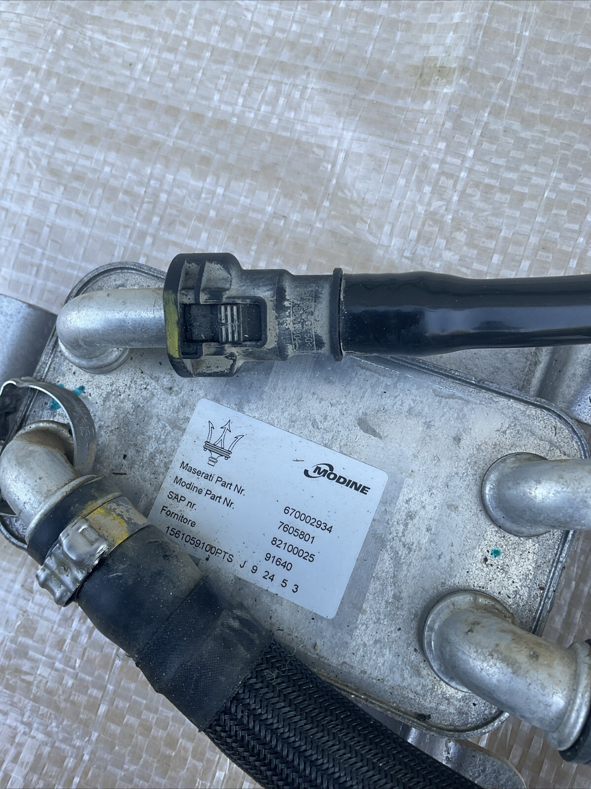 14-17 MASERATI Quattroporte 3.0L TRANSMISSION OIL COOLER HEAT EXCHANGER OEM.