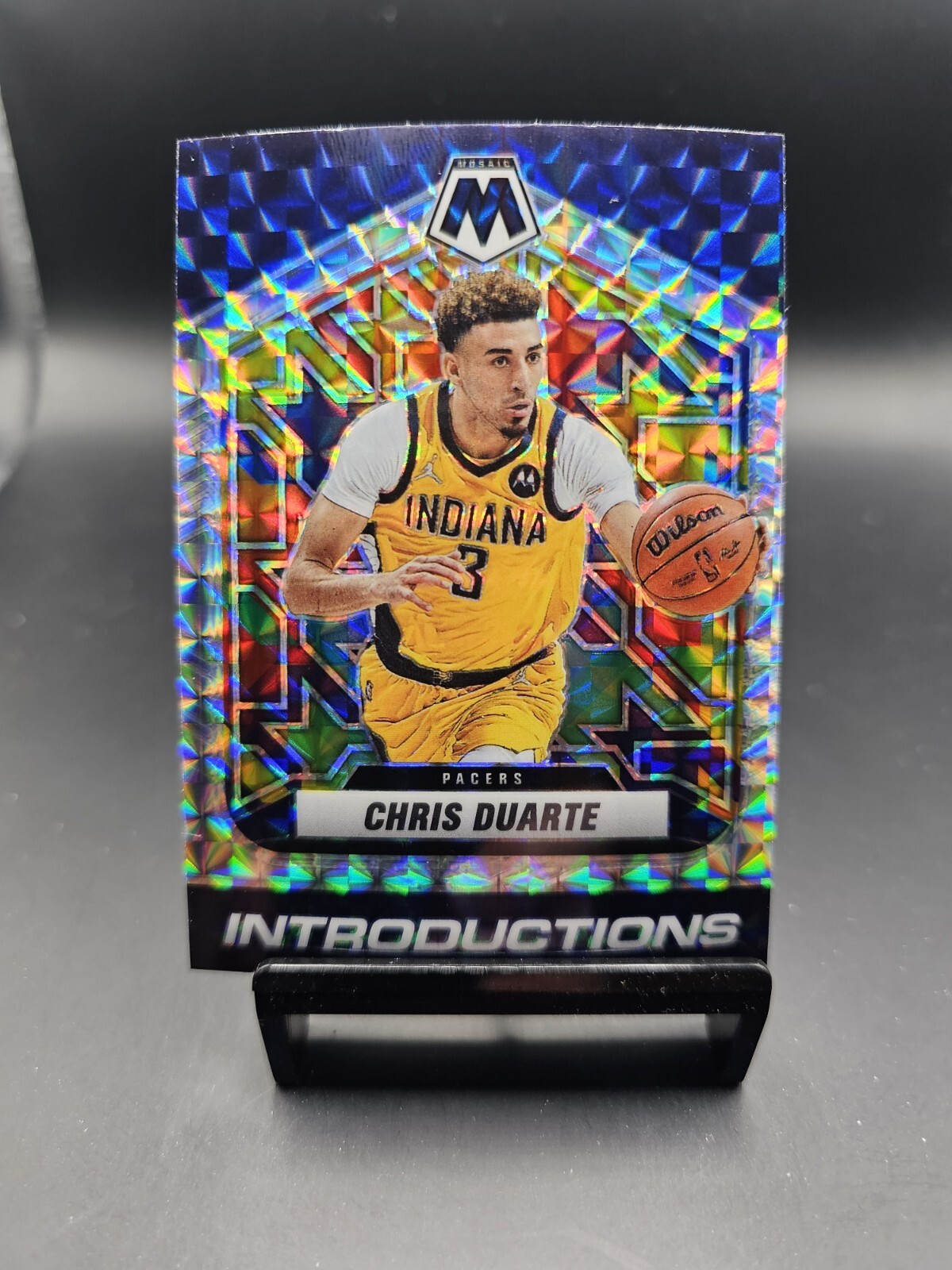 2021-22 Panini Mosaic Chris Duarte Introductions Silver Mosaic Rookie RC #10