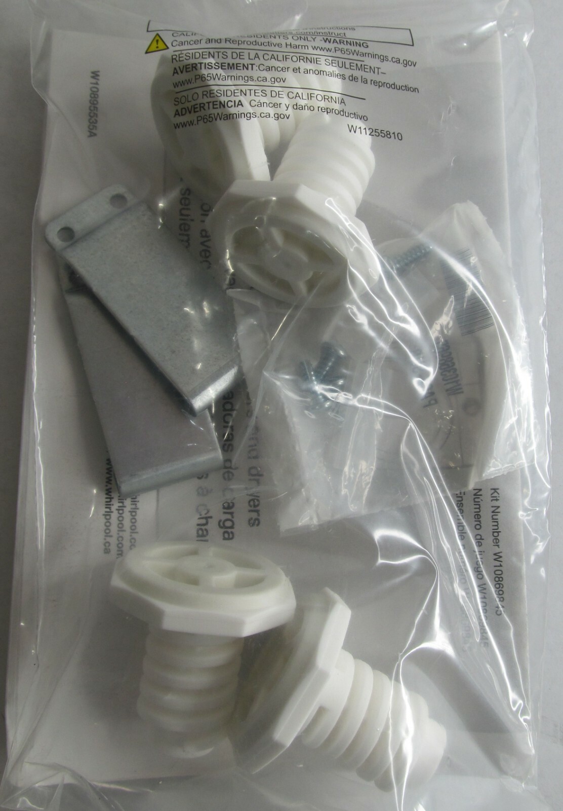 NEW GENUINE WHIRLPOOL/ MAYTAG W10869845 FRONT LOAD WASHER/ DRYER STACK