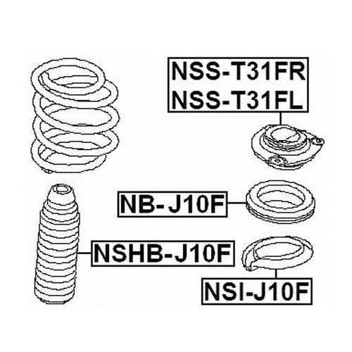 2Pcs Front Shock Absorber Strut Boot Bellow NSHB-J10F for Nissan OEM:54050-JD00A - Picture 2 of 2